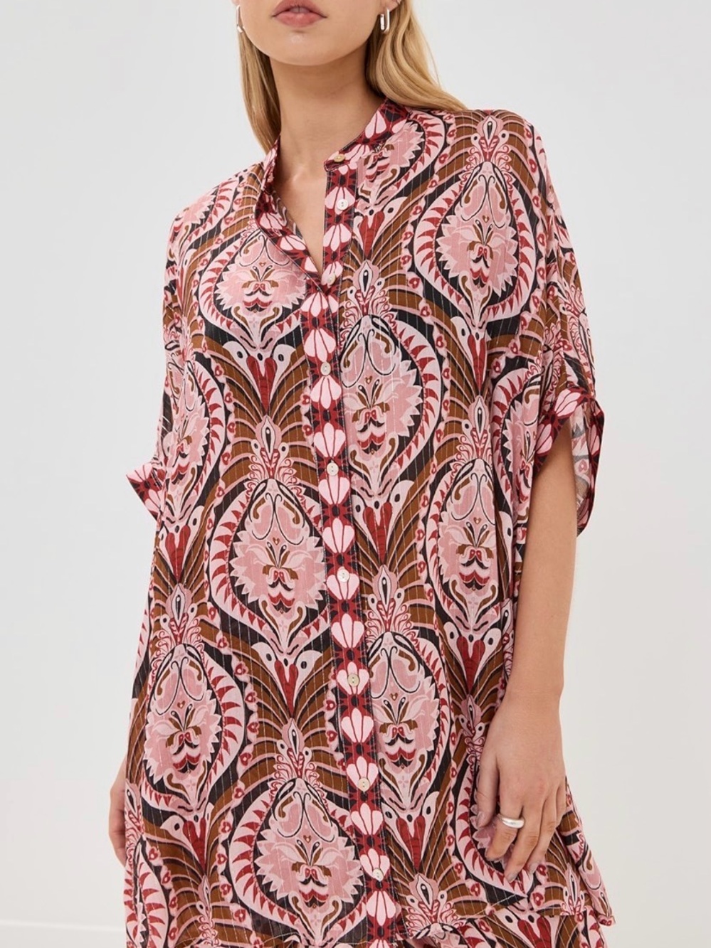 FARM Rio Pineapple Jewelry Long Shirt